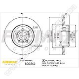 Диск тормозной задний Fremax BD-3562