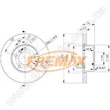 Диск тормозной передний Fremax BD-3405