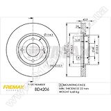 Диск тормозной передний Fremax BD-4206